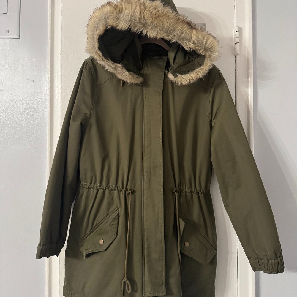 Banana Republic Olive Green Parka Coat